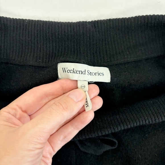 Weekend Stories Journee Recycled Cashmere Jogger in Black Size XXS - Picture 7 of 11